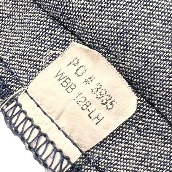 Vtg Bobbie Brooks Embroidered Denim Floral Shirt XL Floral Pintuck Blue Collar - Picture 15 of 16